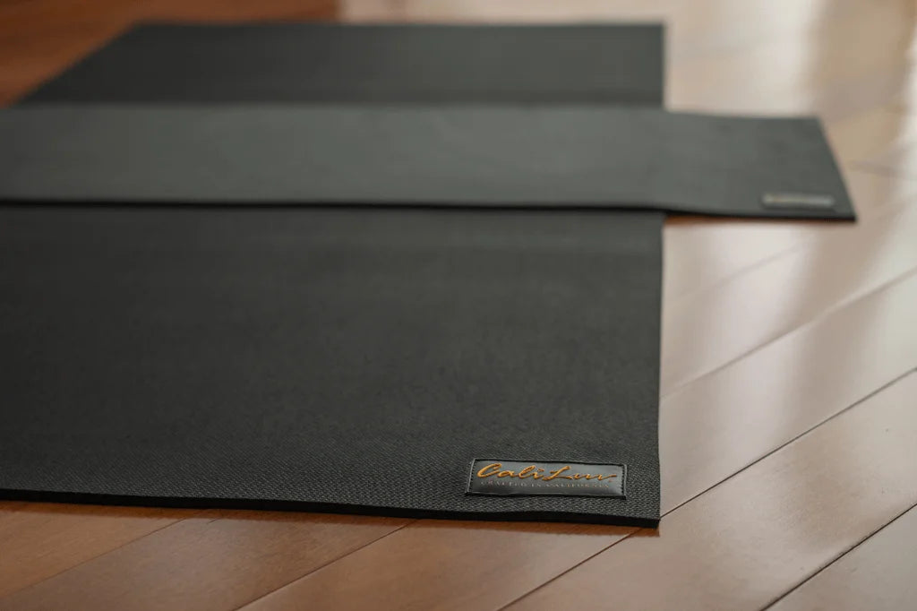 YogaMatXT with extension - extra-long  and extra padding eco yoga mat made in California. California-made yoga mat - eco-friendly non-slip mat.
