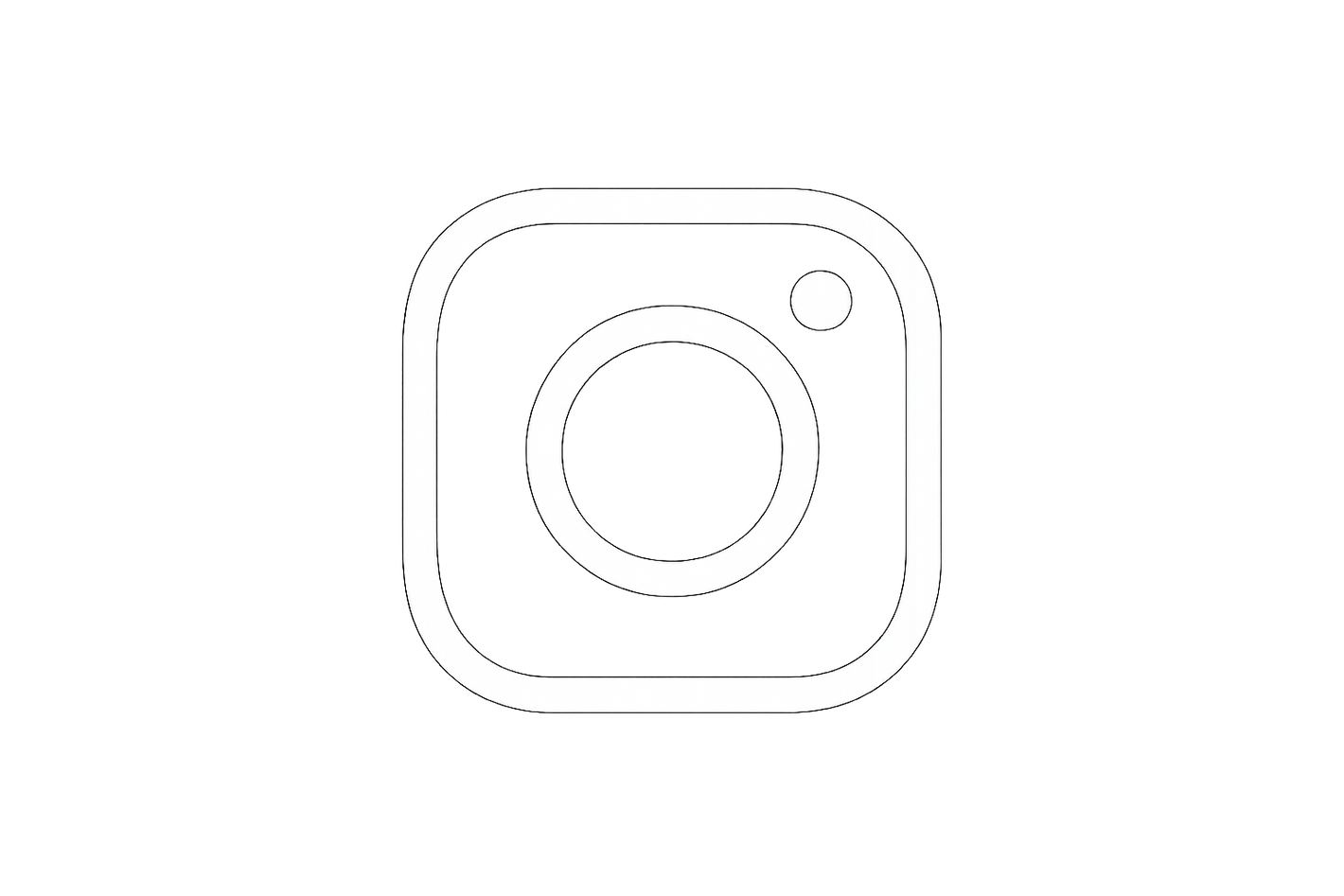 White outlined Instagram icon